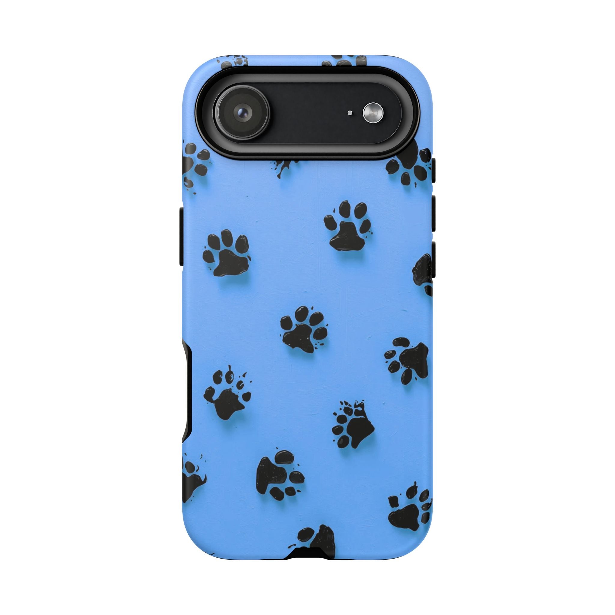 Blue Paw Print Tough iPhone Case — Protective Dog & Cat Lover Cover