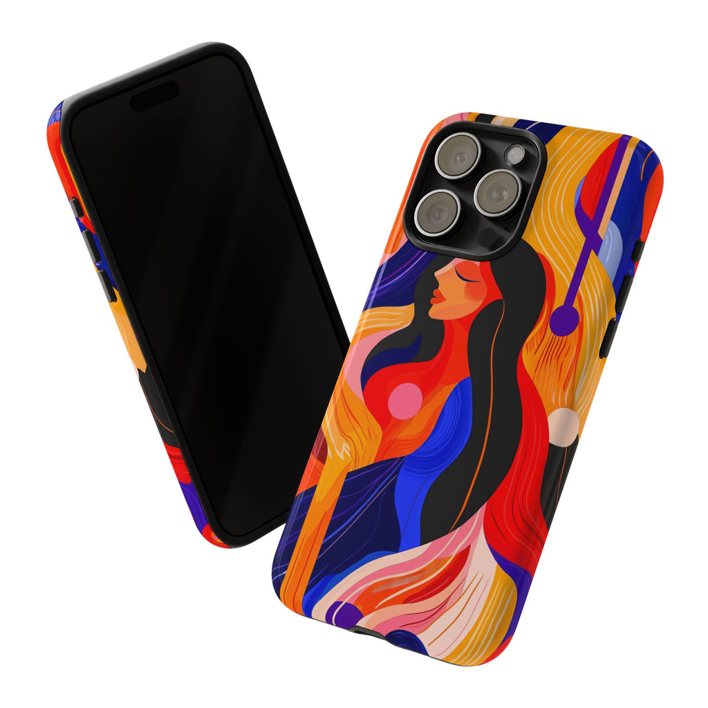 Abstract Colourful Woman iPhone Tough Case | Vibrant Artistic
