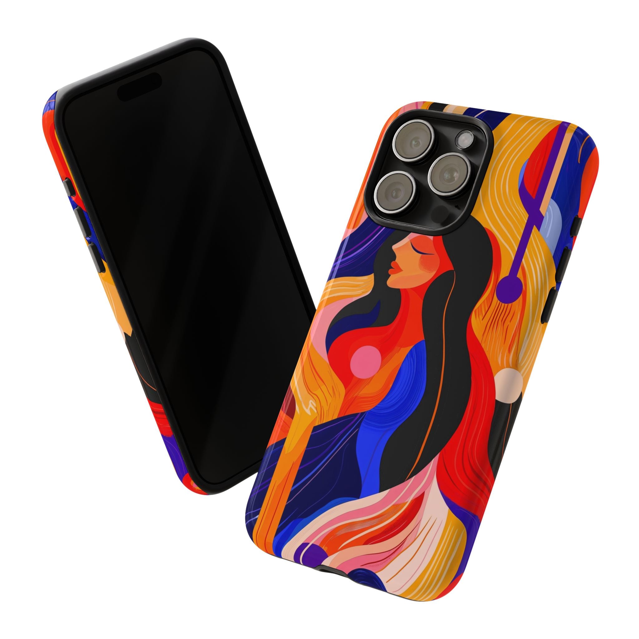Abstract Colourful Woman iPhone Tough Case | Vibrant Artistic