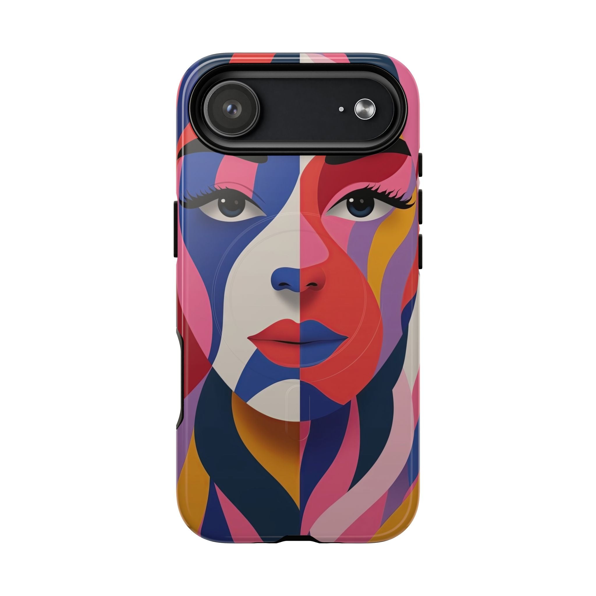 Abstract Colourful Face MagSafe iPhone Case | Vibrant Pop Art