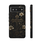 Gothic Cross Lily Google Pixel Phone Case | Christian iPhone Case