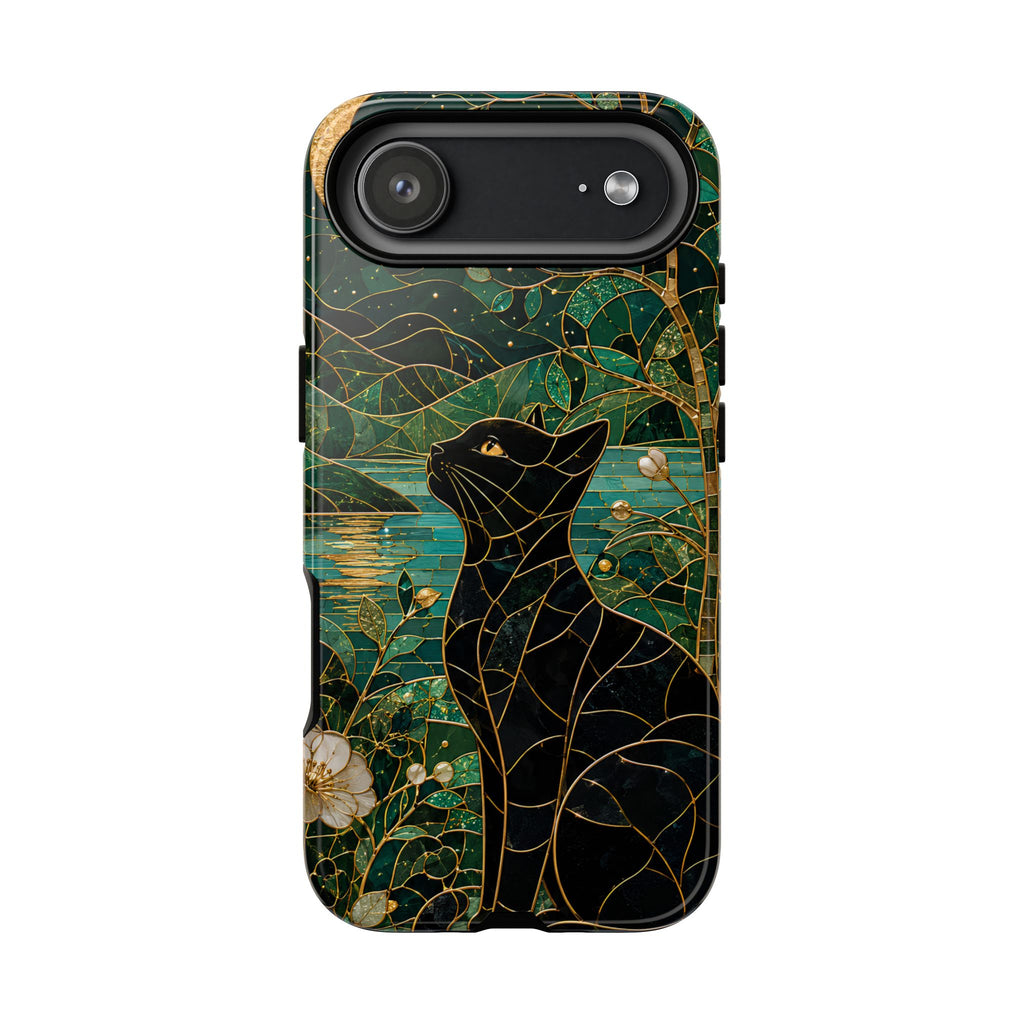 Black Cat iPhone Case | Enchanted Cat Art Cover