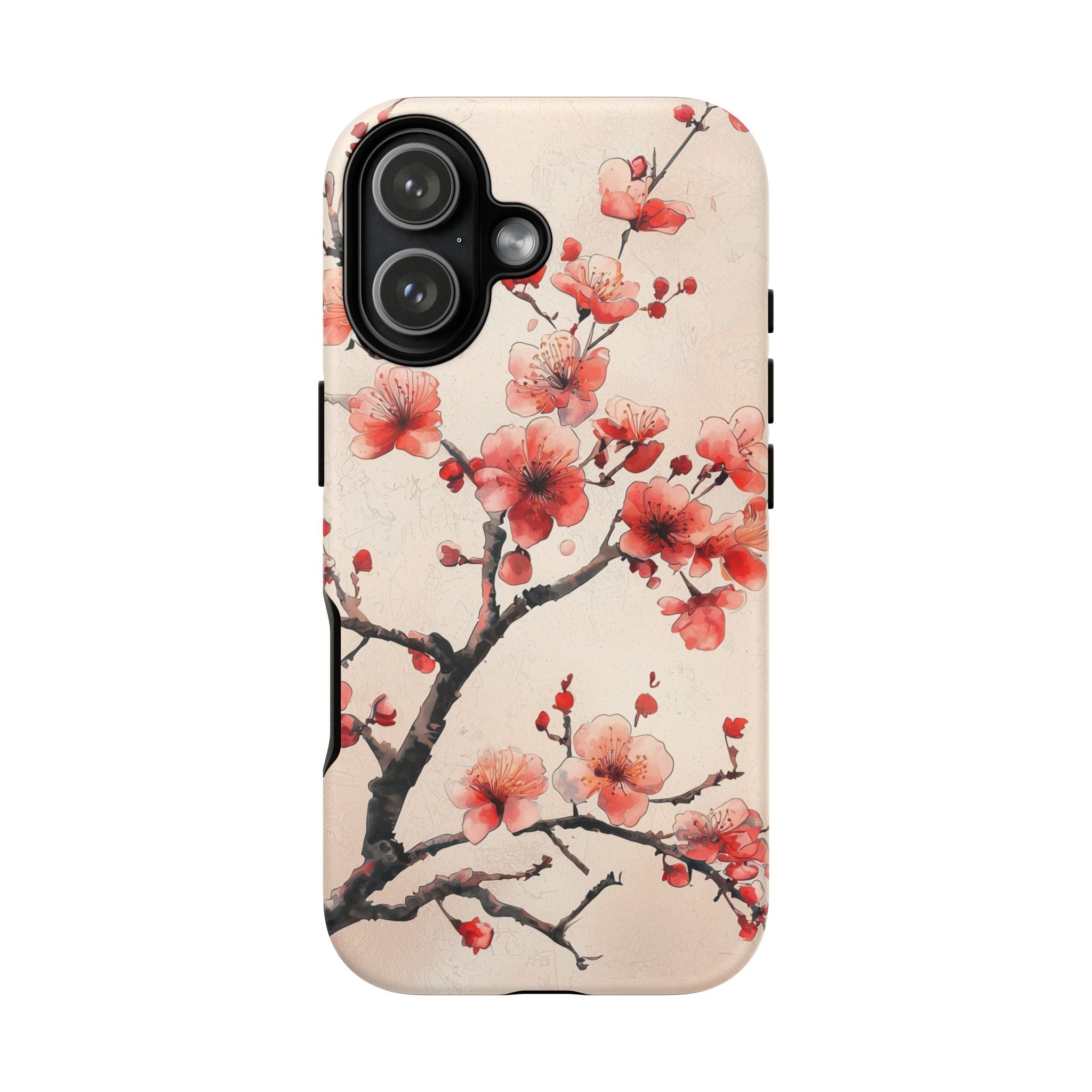 Cherry Blossom iPhone Case | Floral Tough Case with Pink Blossom Branch Design