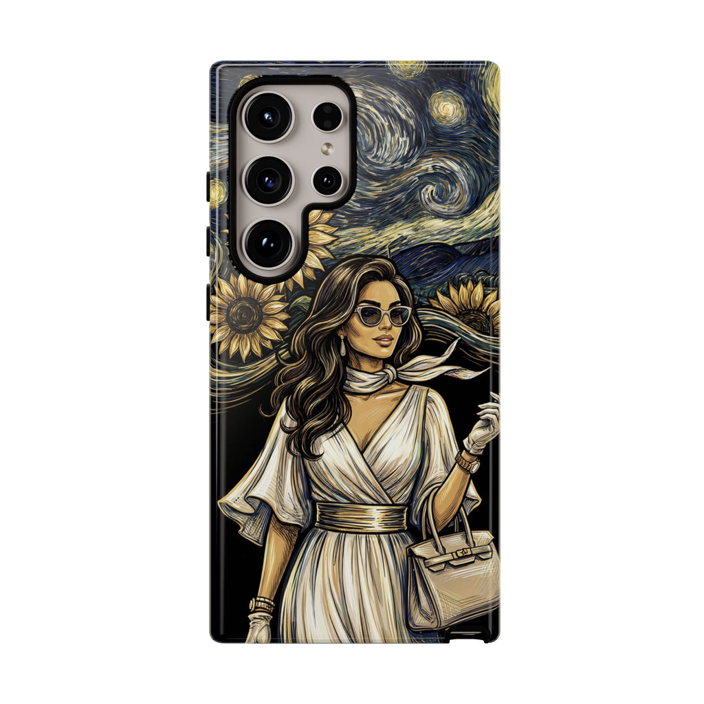 Van Gogh Night Sunflowers Samsung Galaxy Phone Case | Chic Woman Art