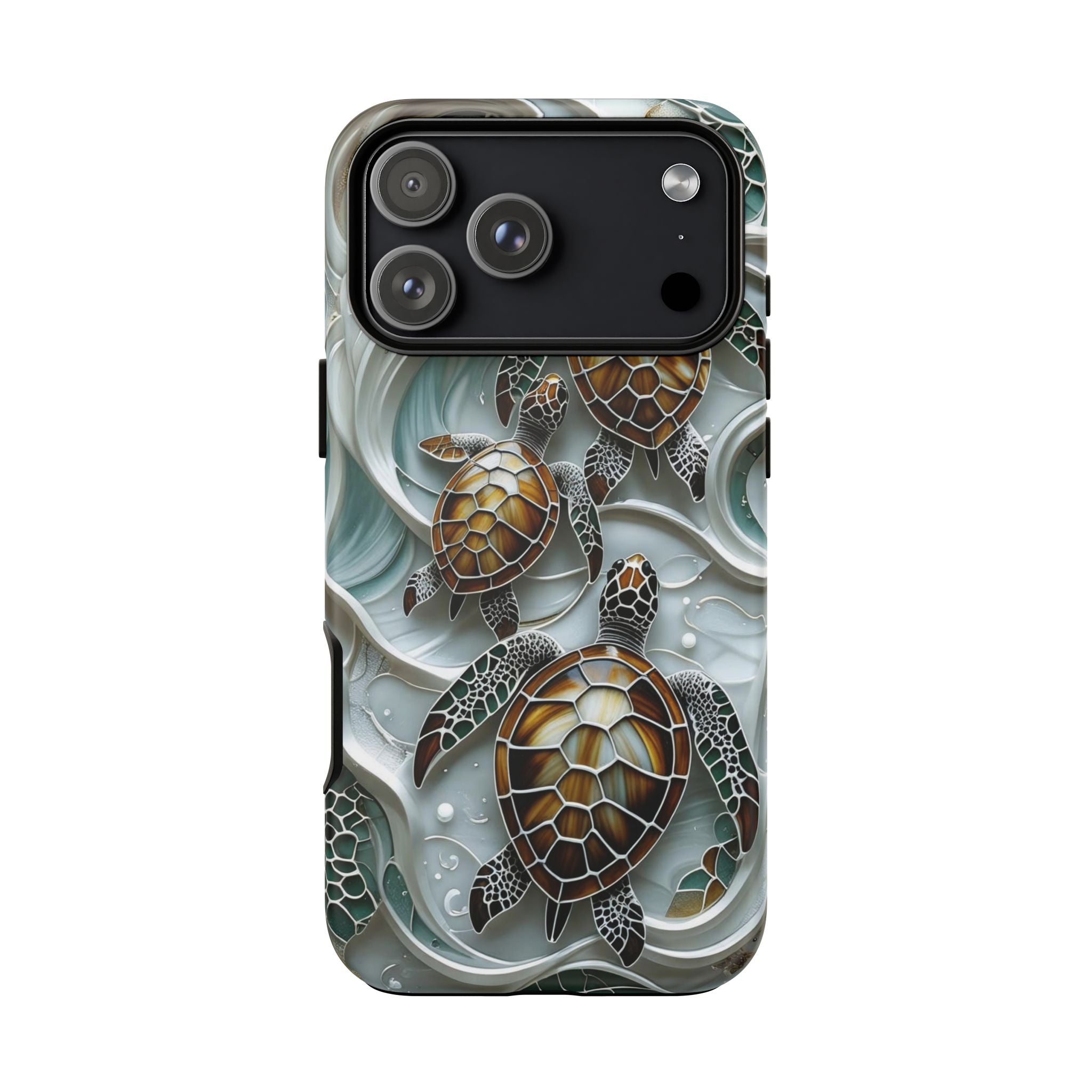 Sea Turtle Phone Case — Ocean Waves Protective iPhone Cover