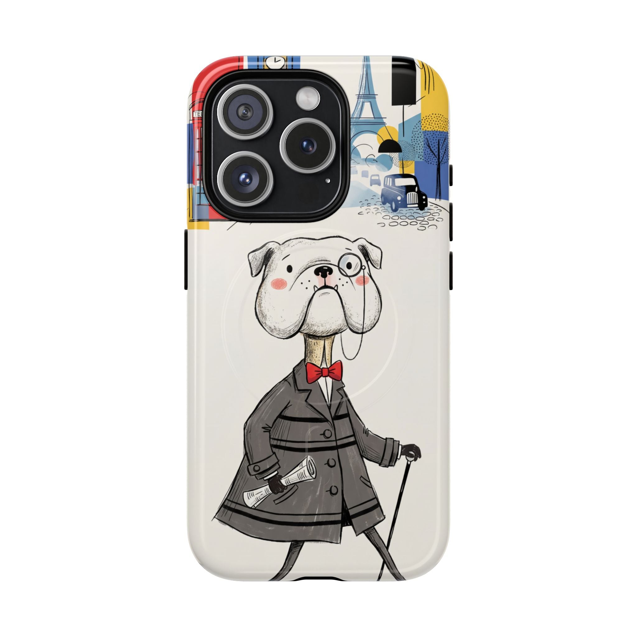 Vintage Dapper Gentleman Bulldog MagSafe iPhone Case