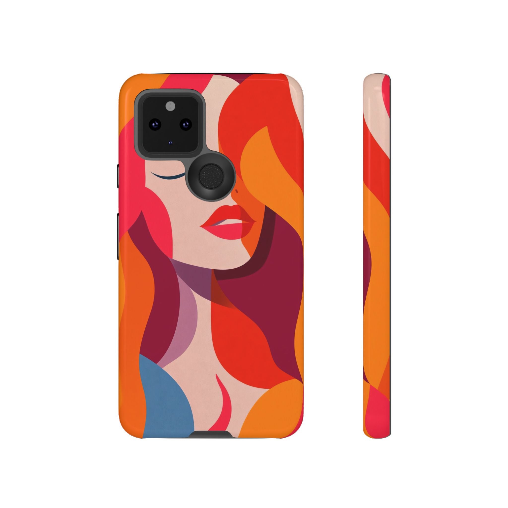 Retro Pop Art Woman Google Pixel Case | Bold Colourful Abstract Portrait