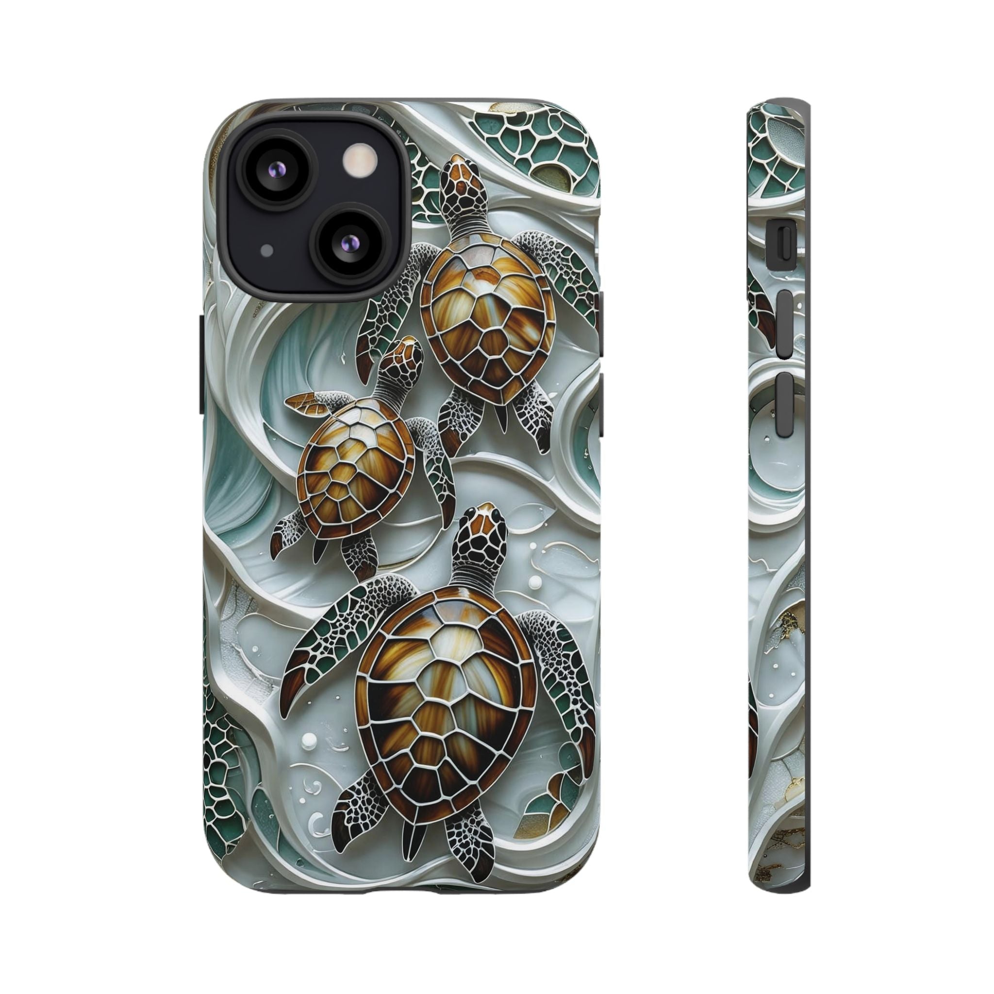 Sea Turtle Phone Case — Ocean Waves Protective iPhone Cover
