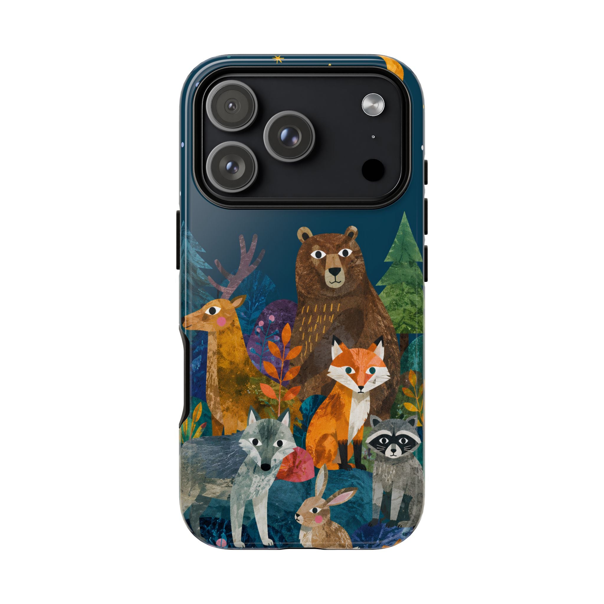 Forest Friends iPhone Case | Nighttime Woodland Animals Design