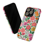 Floral Tough iPhone Case | Colorful Garden Print Protective Cover