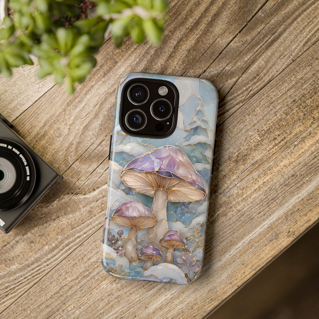 Iridescent Mushroom Illustration iPhone Case | Protective Hard Case