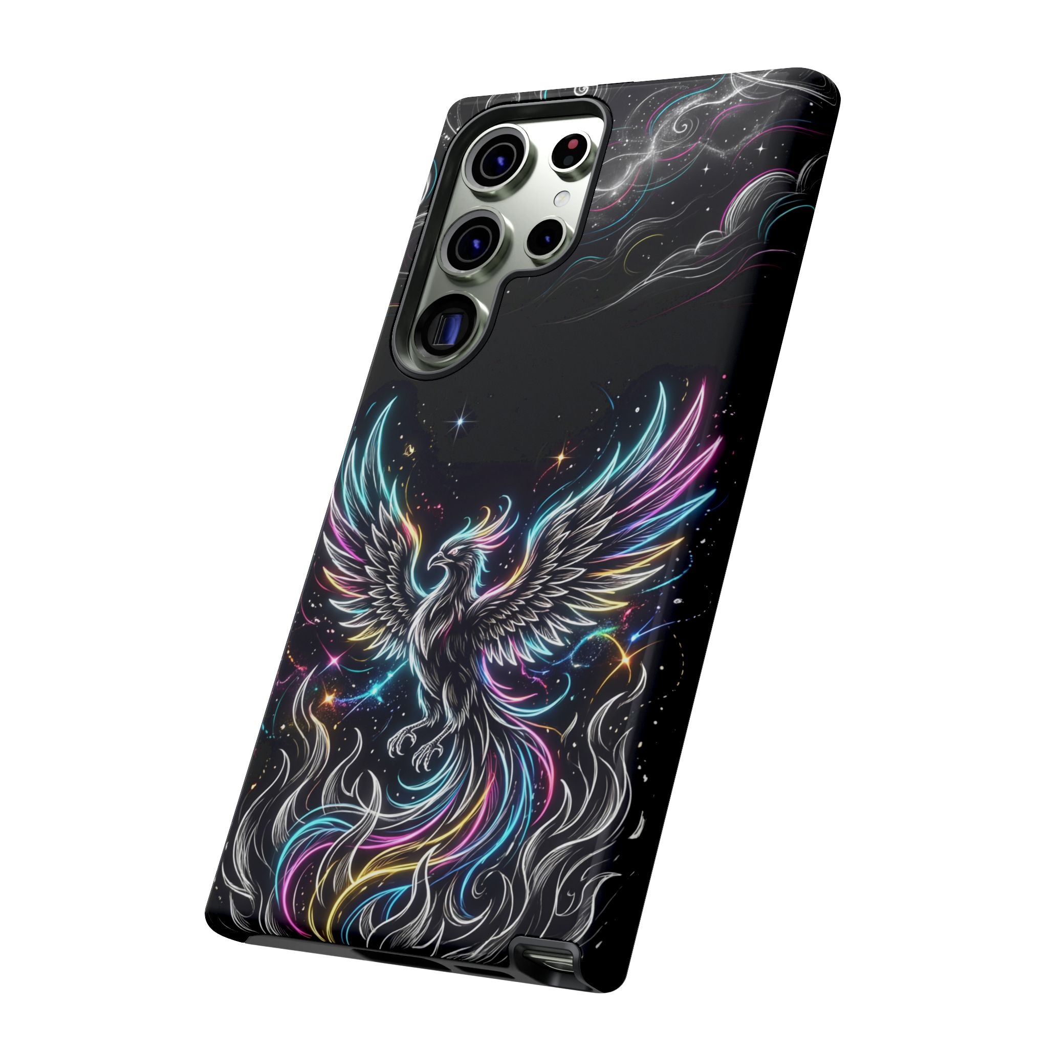 Colorful Neon Phoenix Tough Samsung Galaxy Phone Case