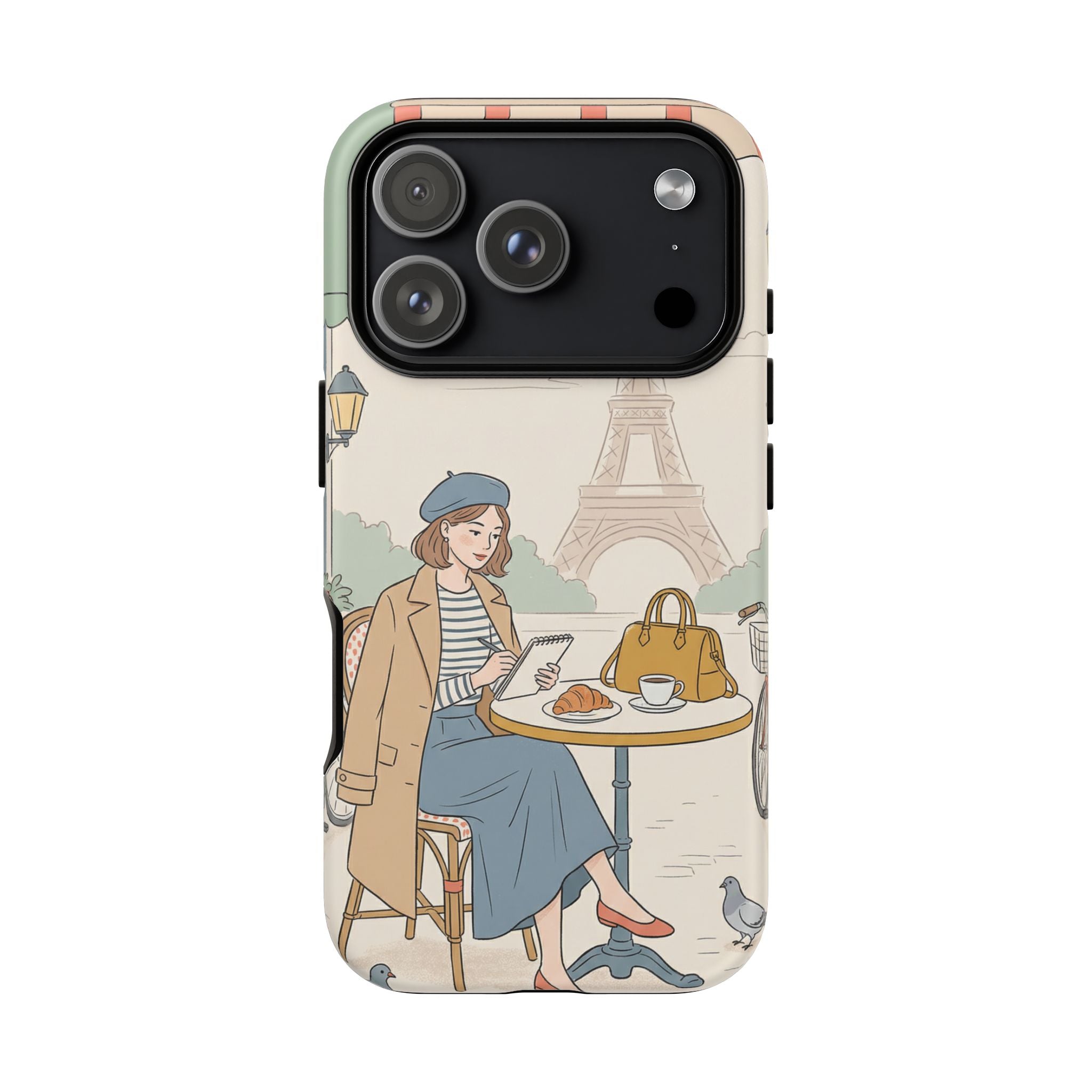 Paris Cafe iPhone Case | Cute Vintage Eiffel Tower Travel