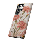 Carnation Samsung Galaxy Phone Case | Pink Floral Phone Case
