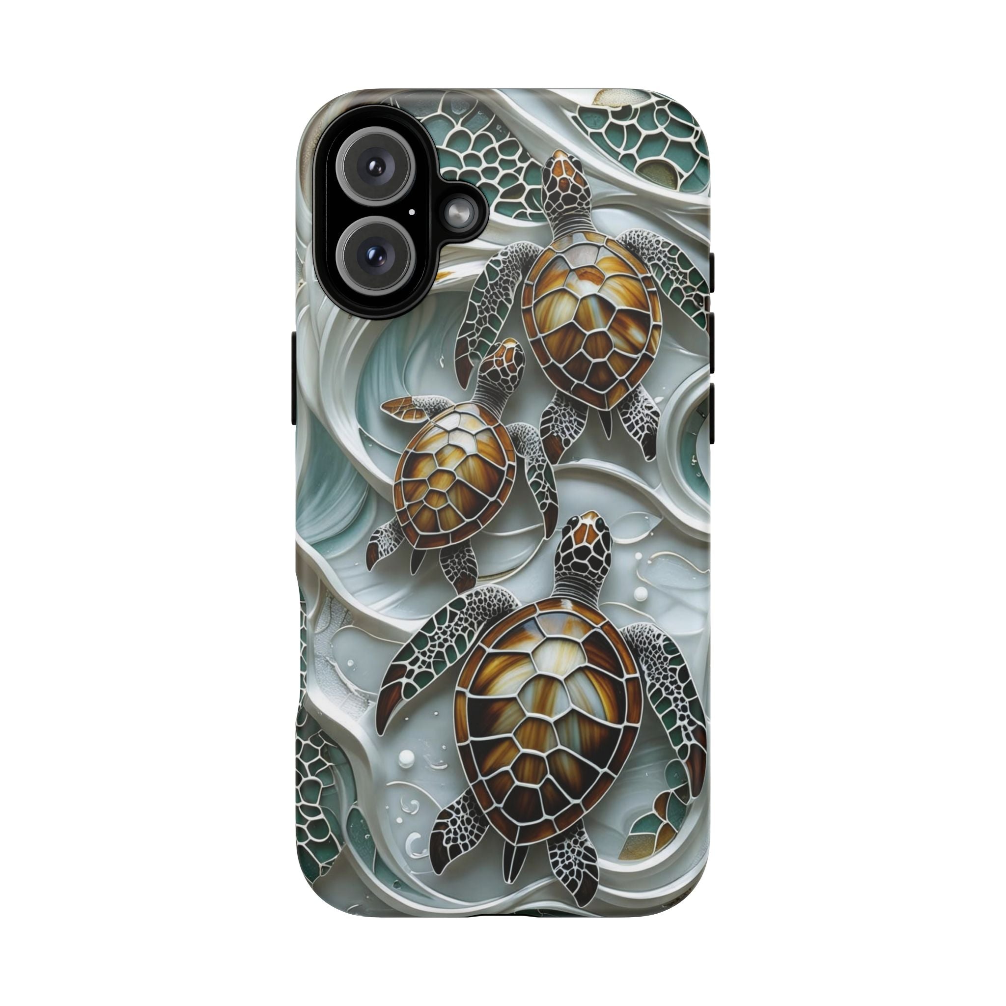 Sea Turtle Phone Case — Ocean Waves Protective iPhone Cover
