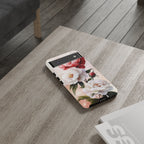 Custodia per Google Pixel con motivo floreale Peonie | Fiore vintage rosa e bianco