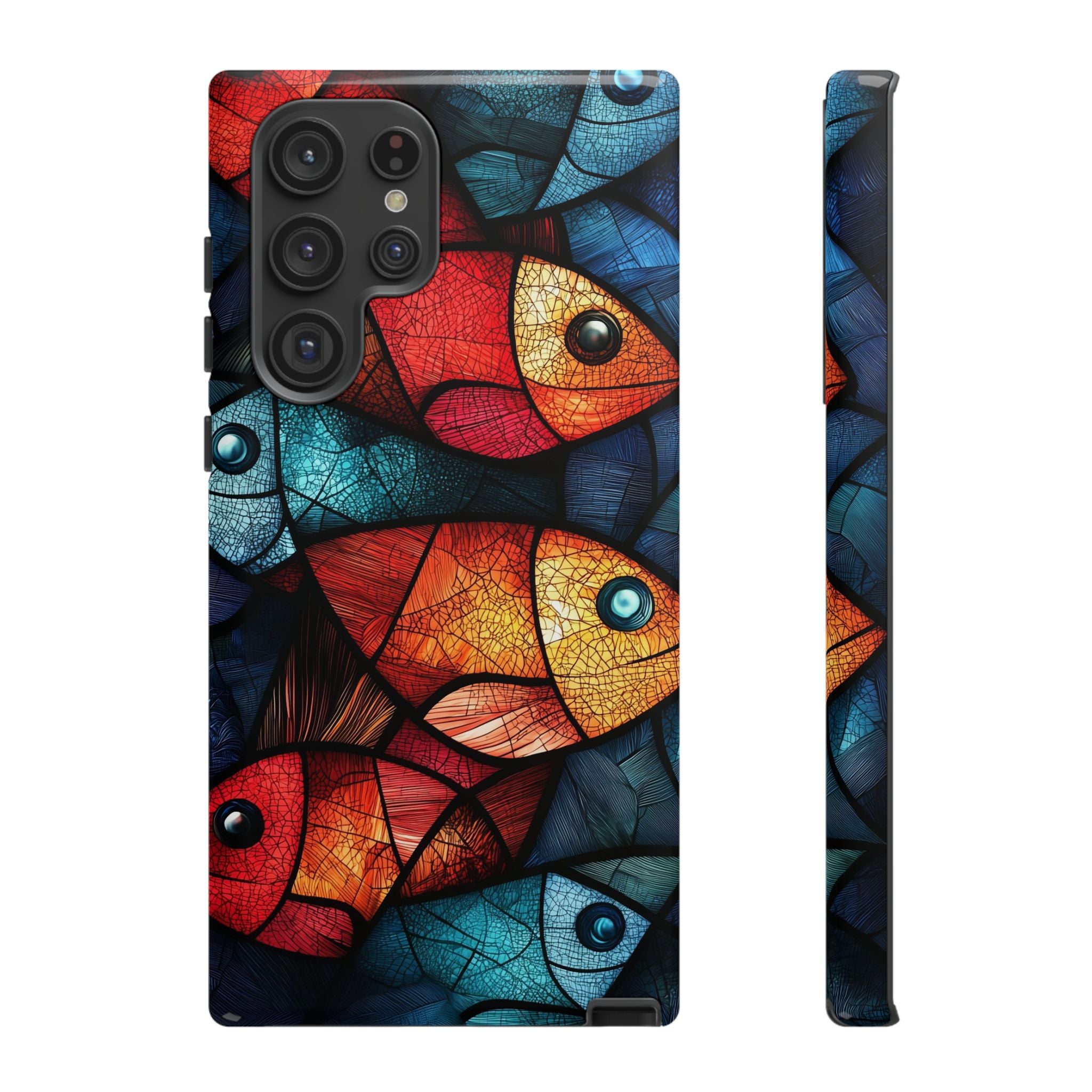 Fish Mosaic Tough Samsung Galaxy Case — Colourful Artistic Fish Pattern