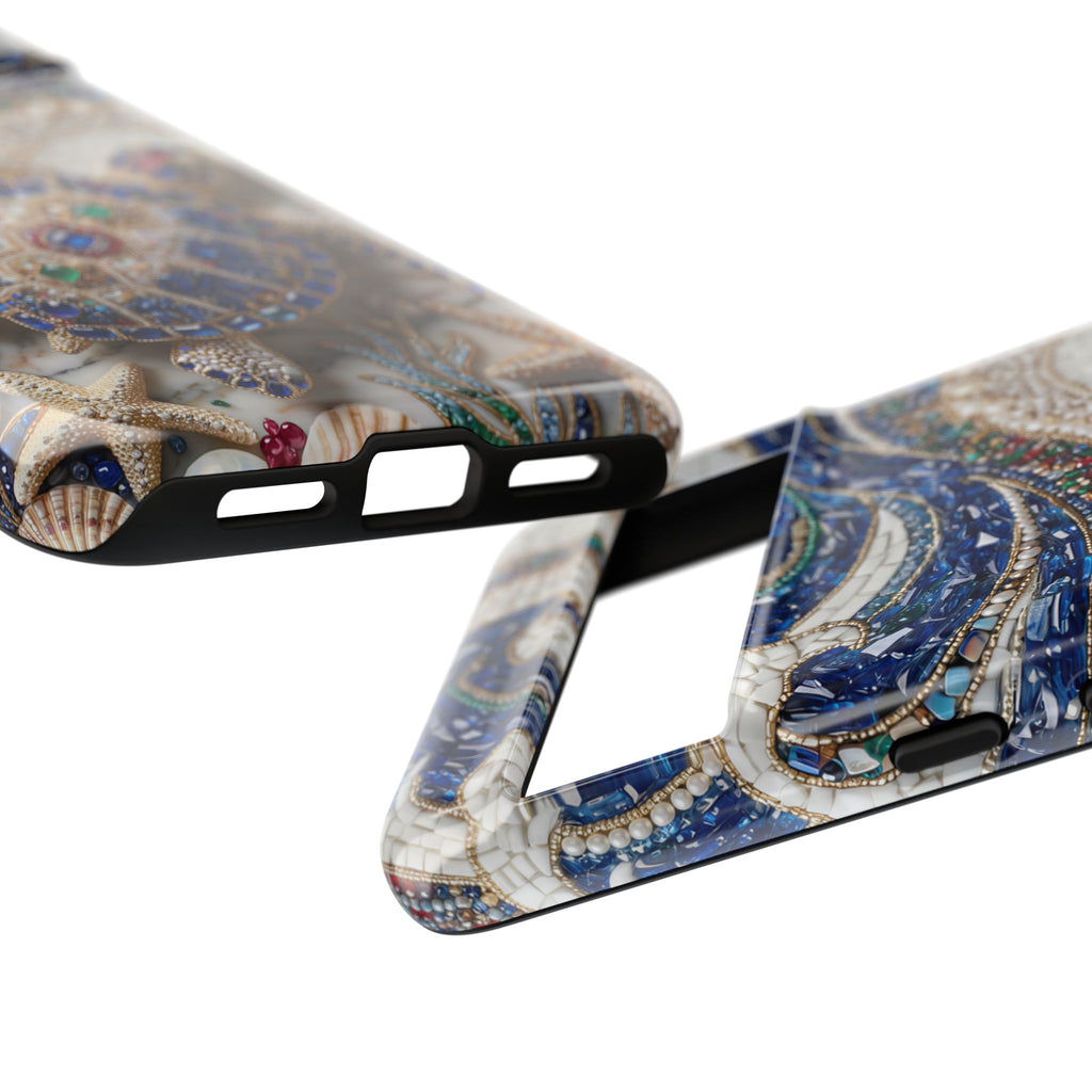 Sea Turtle Mosaic Google Pixel Phone Case – Decorative Ocean Art Protective Case
