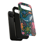 Ocean Creatures Tough  Google Pixel Phone Case | Whale, Octopus & Turtle Underwater Pattern