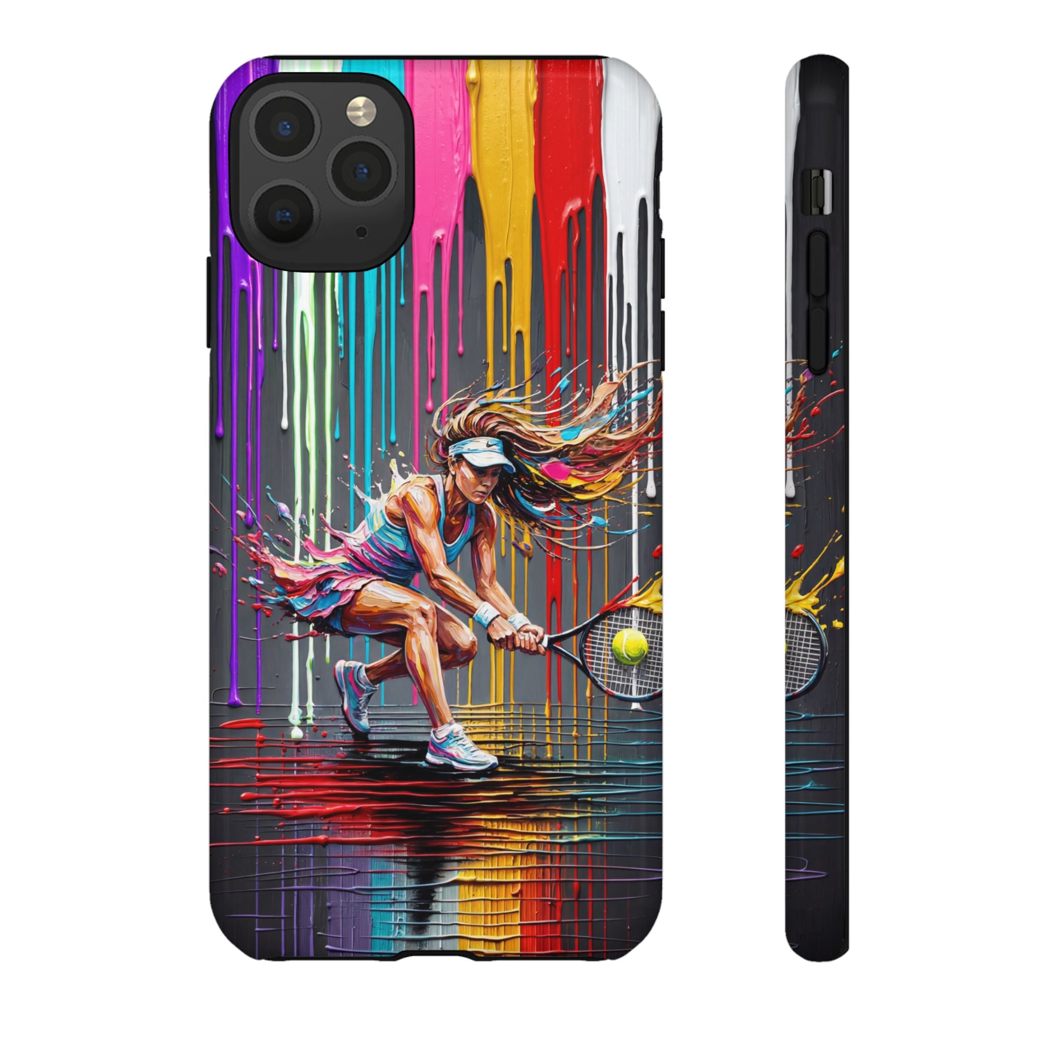 Colour Splash Tennis iPhone Case | Vibrant Female Player Art