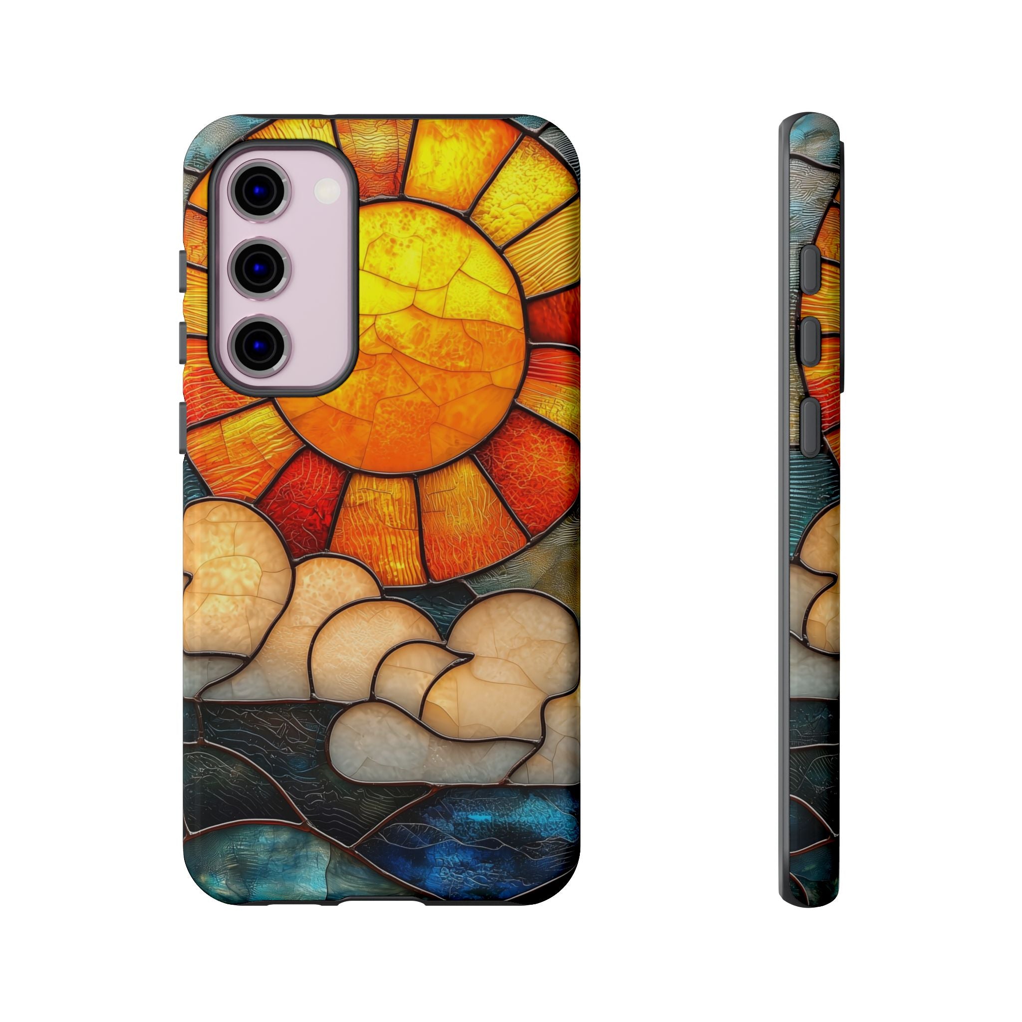 Stained Glass Sun & Clouds Samsung Galaxy Case