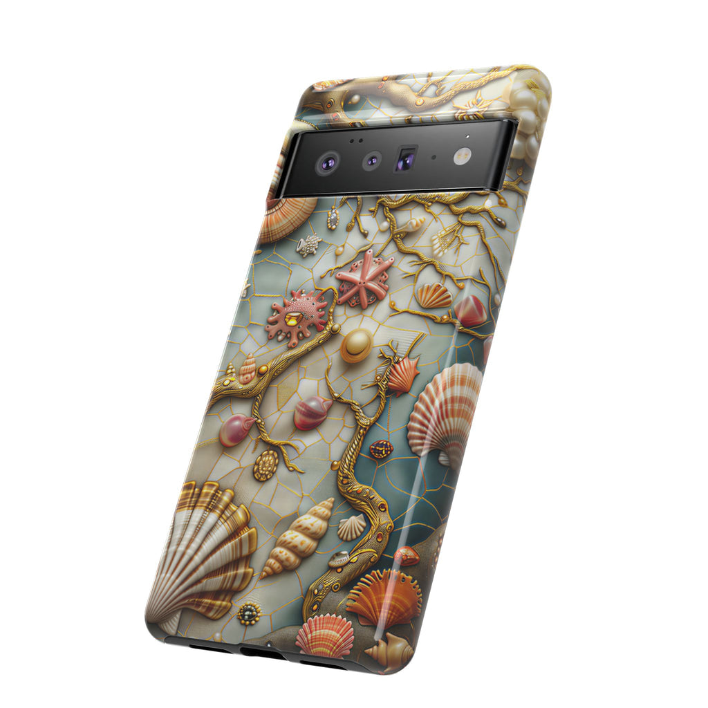 Decorative Seashell & Pearl Beach Design Google Pixel Case