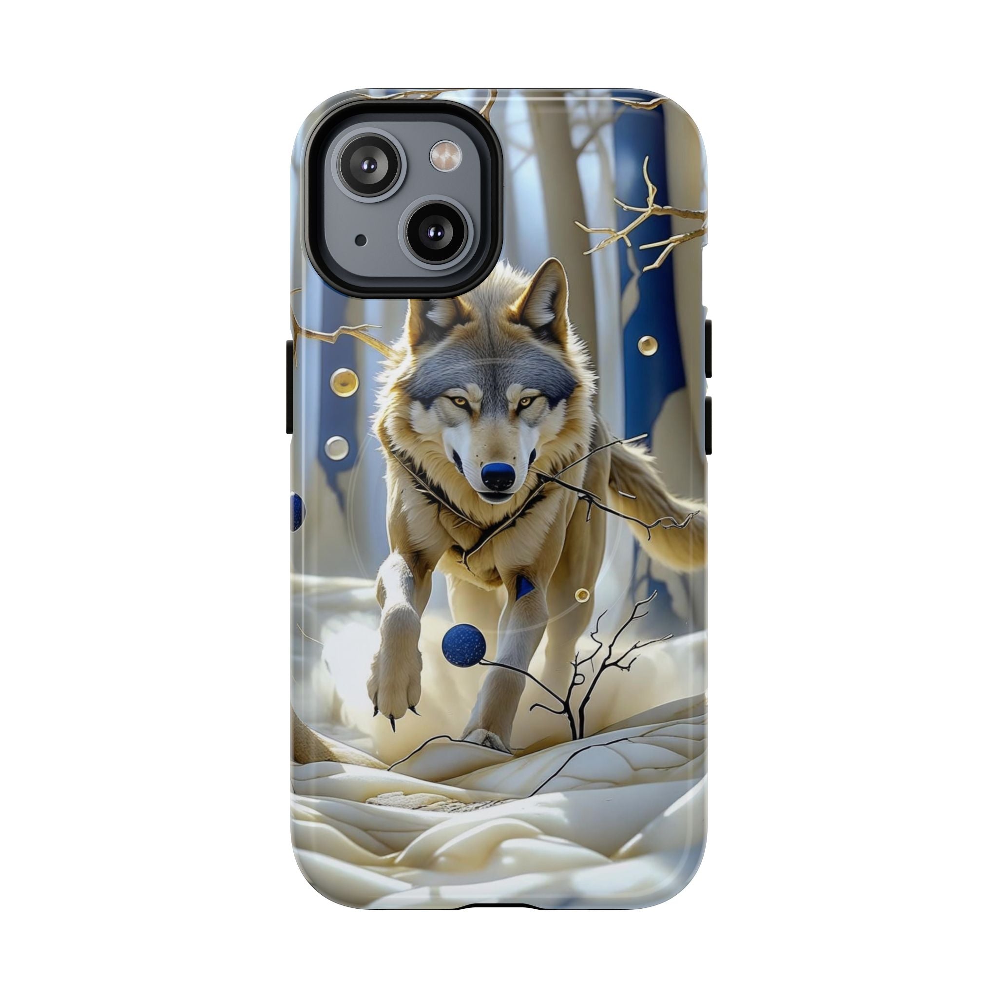 Wolf Running Tough MagSafe Protective iPhone Case