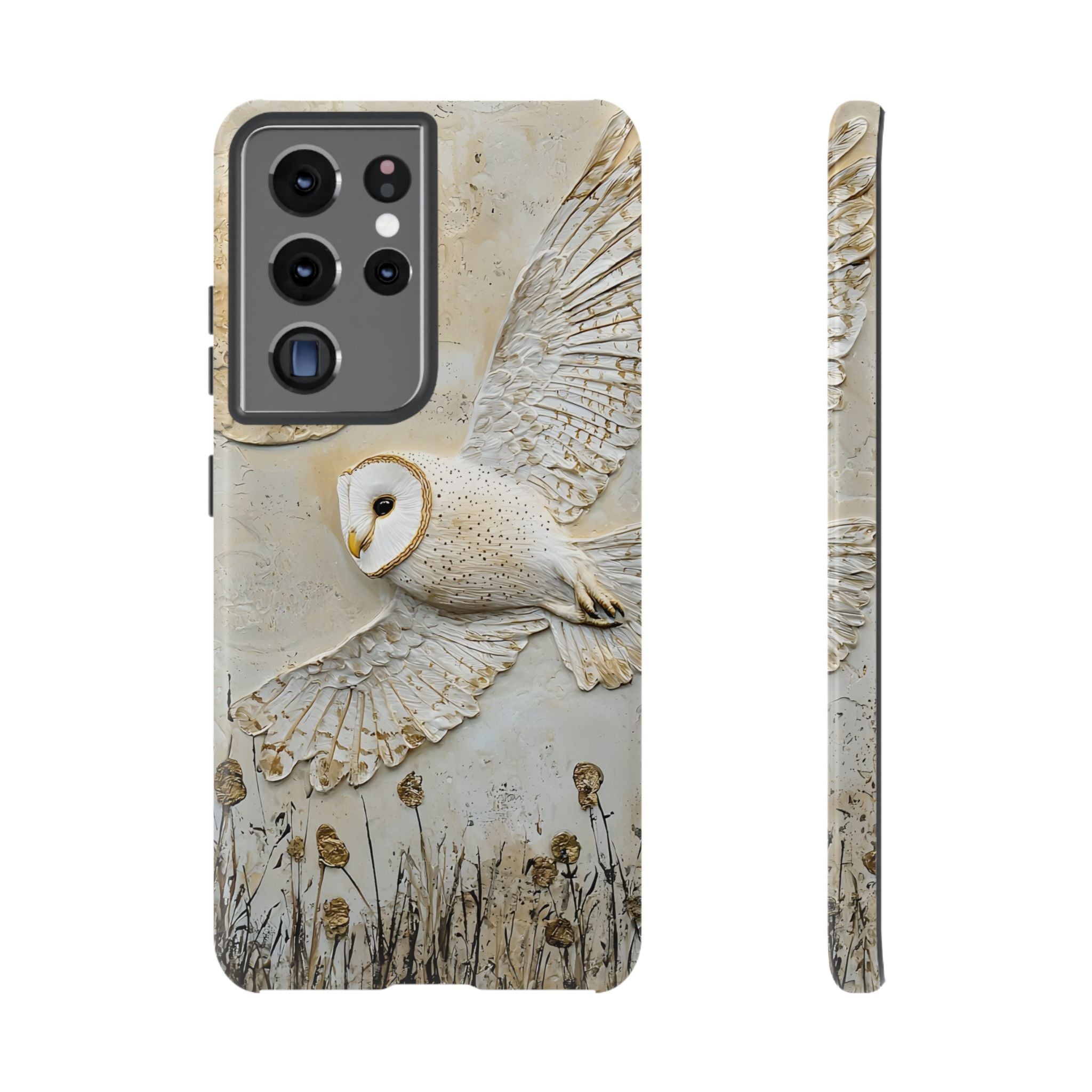 Barn Owl Samsung Galaxy Case — Elegant Flying Owl Wildlife