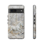 White Horse Google Pixel Phone Case | Winter Forest Phone Case
