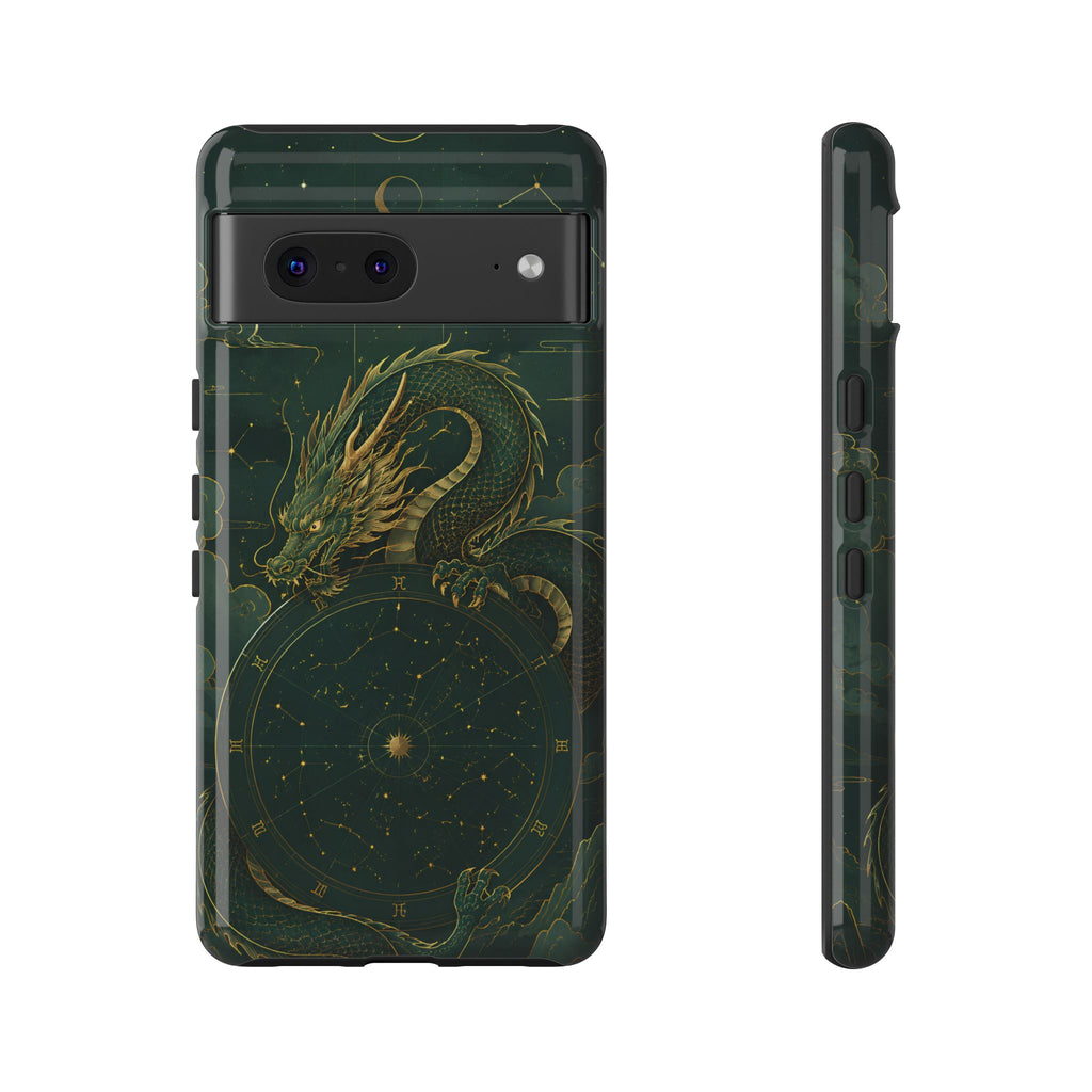 Celestial Dragon Google Pixel Phone Case | Stained Glass Dragon Phone Case