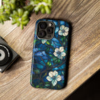Floral Stained Glass iPhone Case – Blue Garden