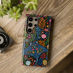 Manta Ray Floral Samsung Galaxy Phone Case | Colorful Underwater Sea Life Protective Cover