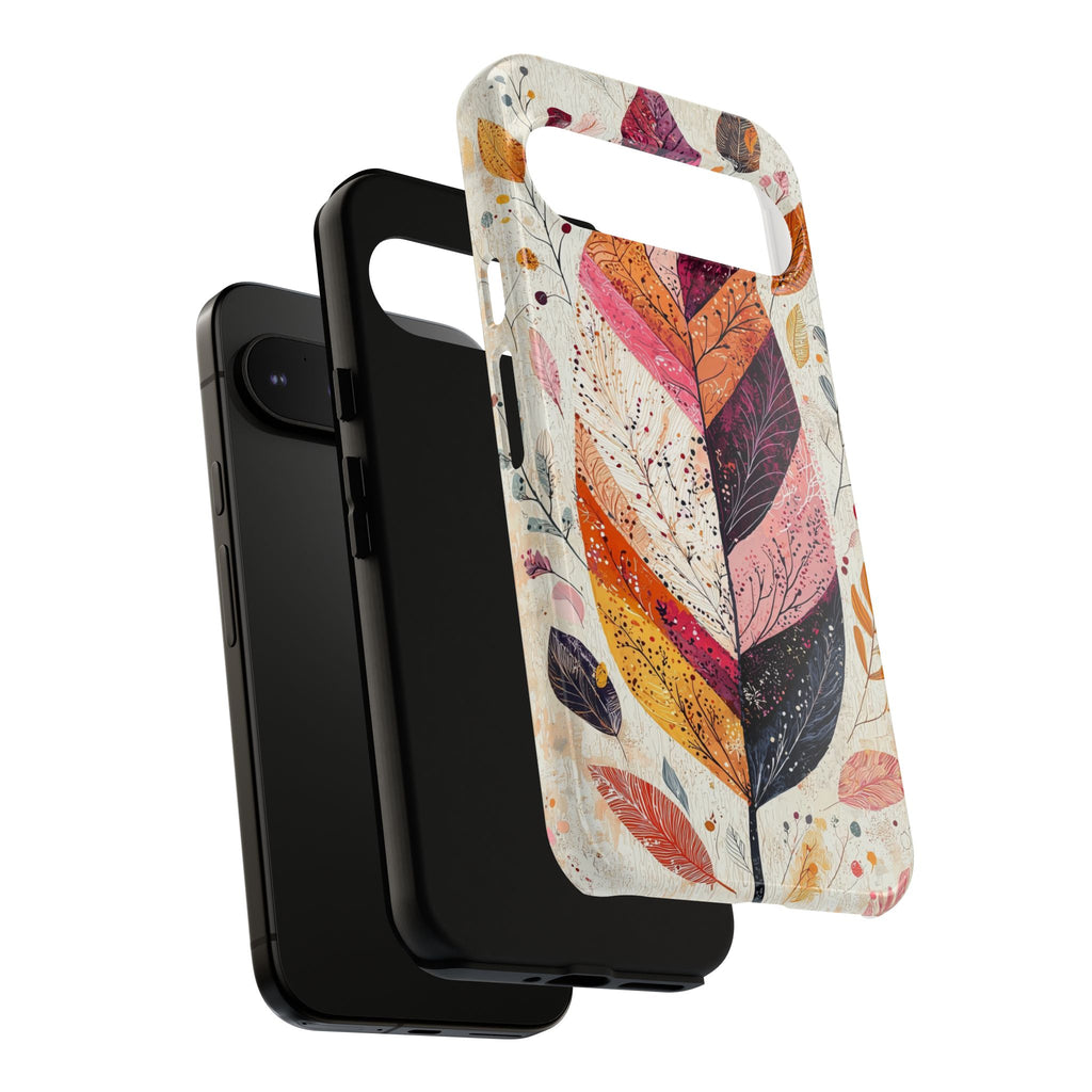 Autumn Leaf Tough Google Pixel Case | Watercolour Feathered Fall Design