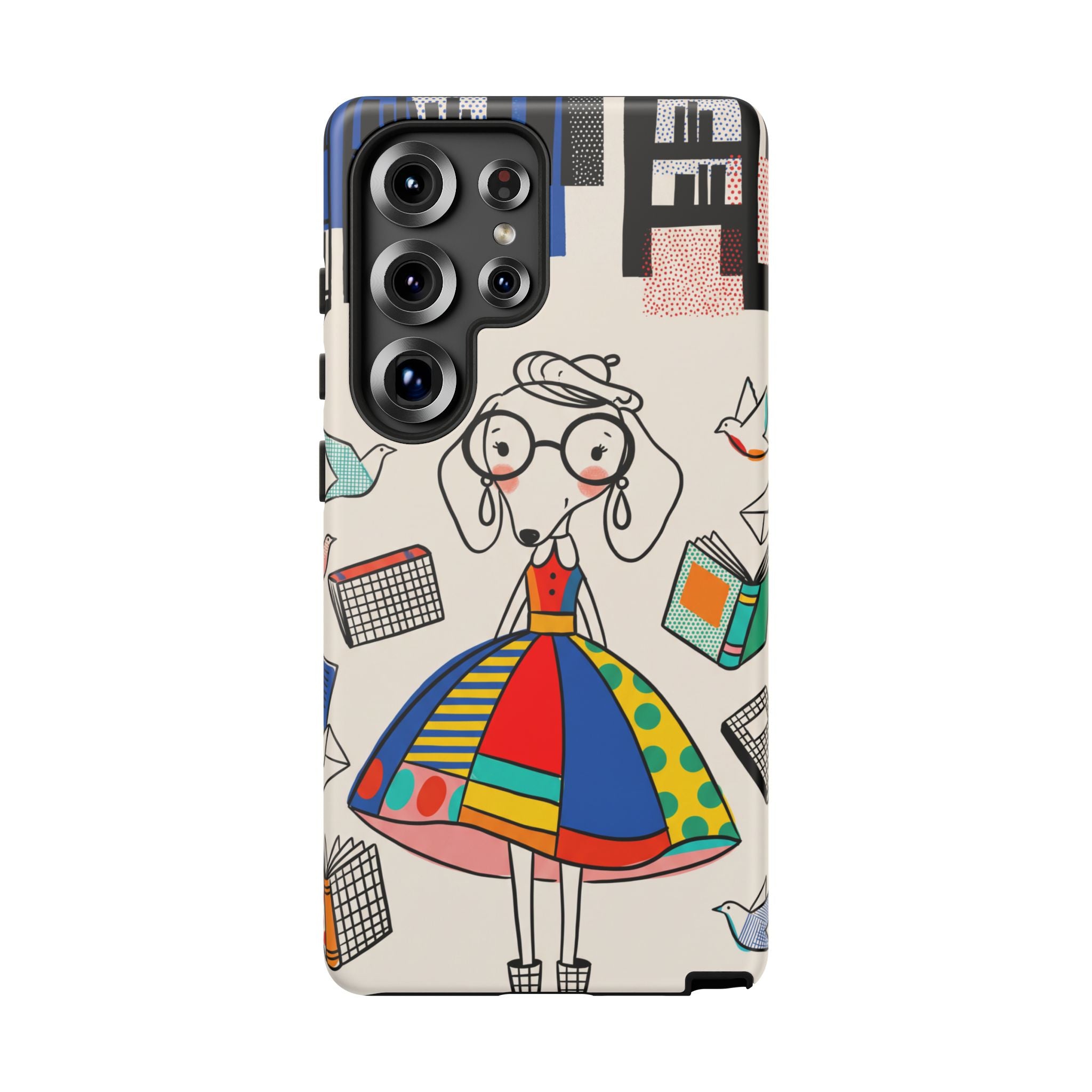 Cute Dachshund Dog Illustration Samsung Galaxy Phone Case