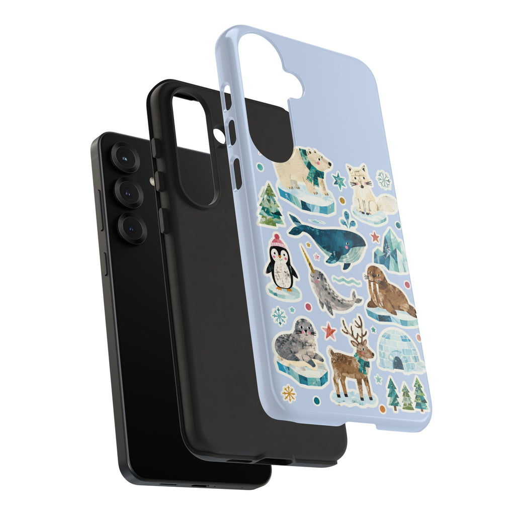 Cute Arctic Animals Tough Samsung Galaxy Phone Case