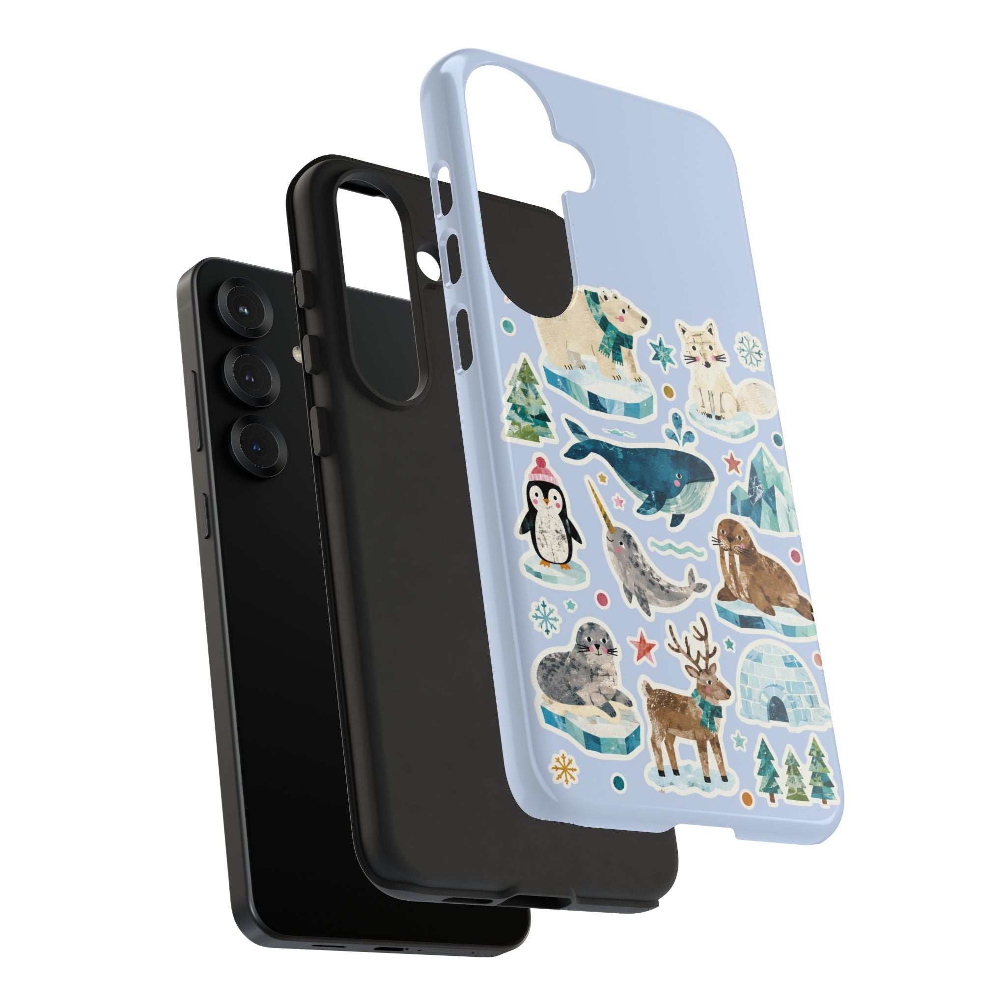 Cute Arctic Animals Tough Samsung Galaxy Phone Case