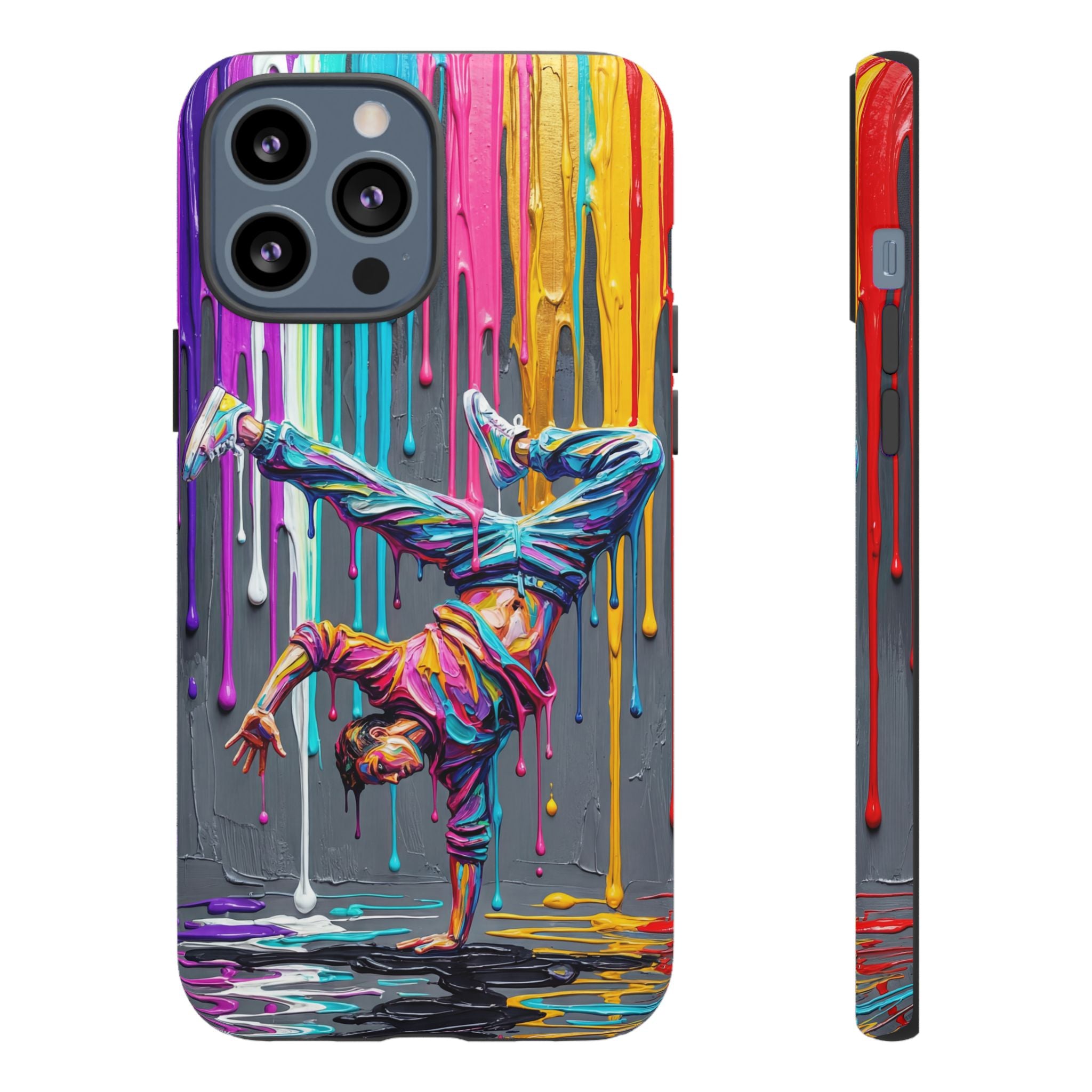 Colorful Breakdancer Graffiti Tough iPhone Case