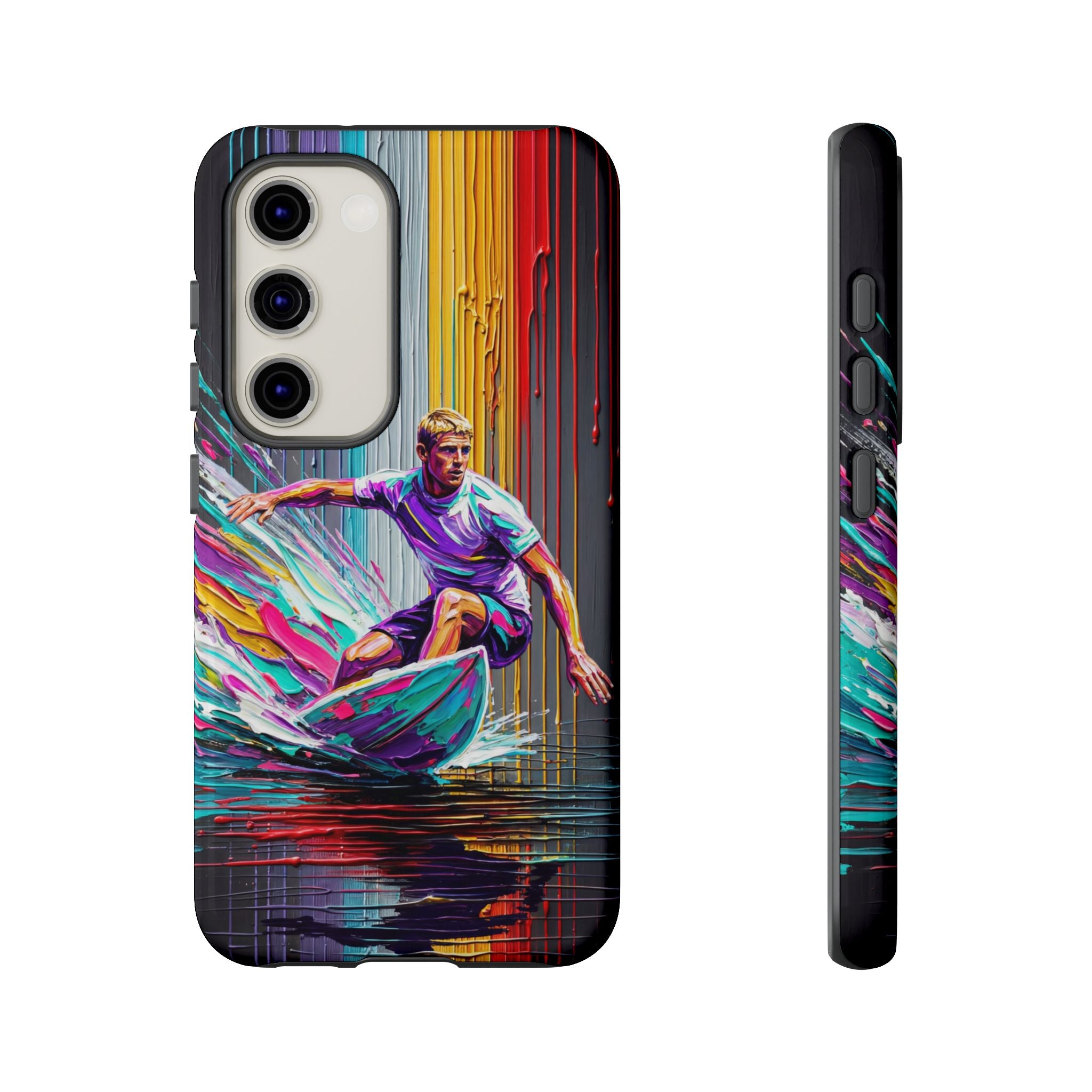 Surfing Rainbow Tough Samsung Galaxy Phone Case