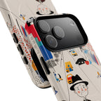 Custodia MagSafe per iPhone "Vintage Grandpa Rider Motorcycle" | Paesaggio urbano illustrato