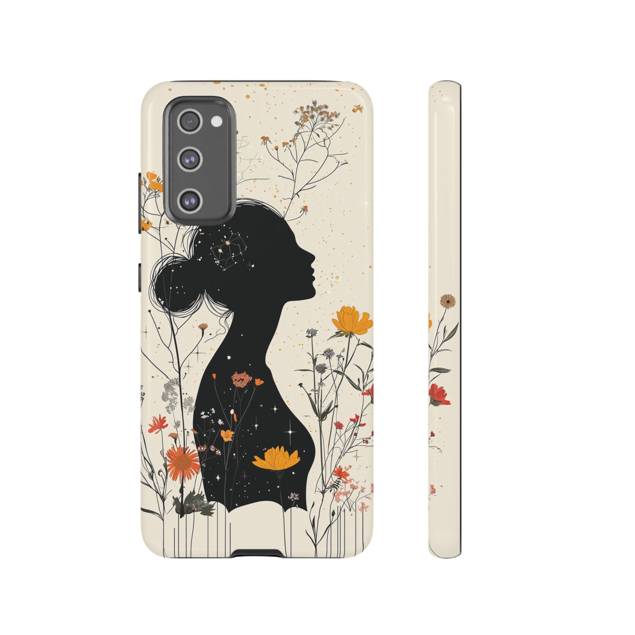 Floral Silhouette Samsung Galaxy Case | Botanical Woman
