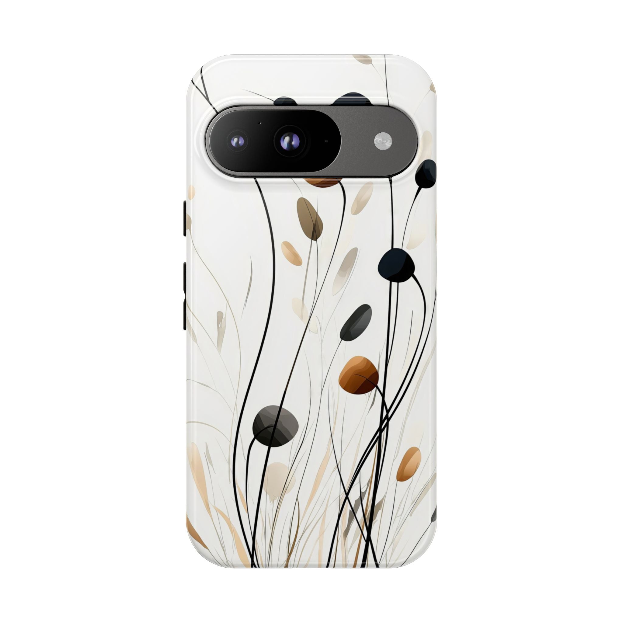 Floral Breeze Tough Google Pixel Case | Minimal Neutral Botanical Design