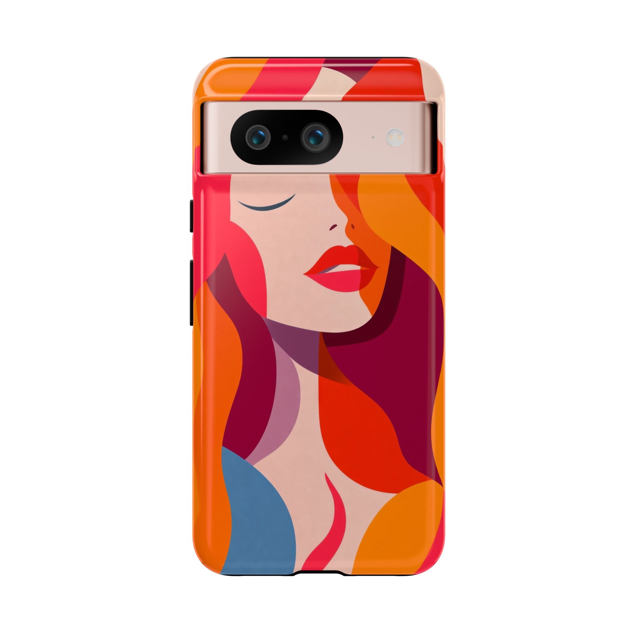 Retro Pop Art Woman Google Pixel Case | Bold Colourful Abstract Portrait