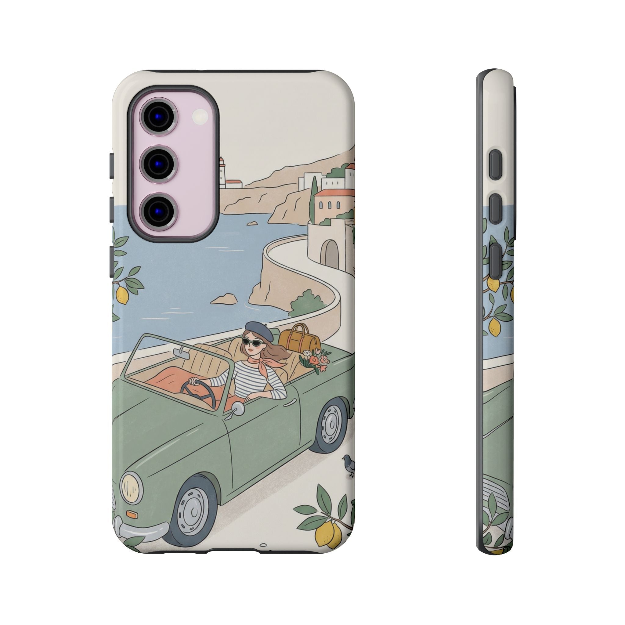 Retro Coastal Road Trip Design Samsung Galaxy Phone Case