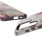 Custodia per telefono Samsung Galaxy Luna con Leopardo Floreale | Cover protettiva botanica vintage rosa