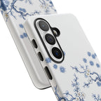 Vintage Blue White Porcelain Samsung Galaxy Phone Case | Chinoiserie Floral Tough Cover