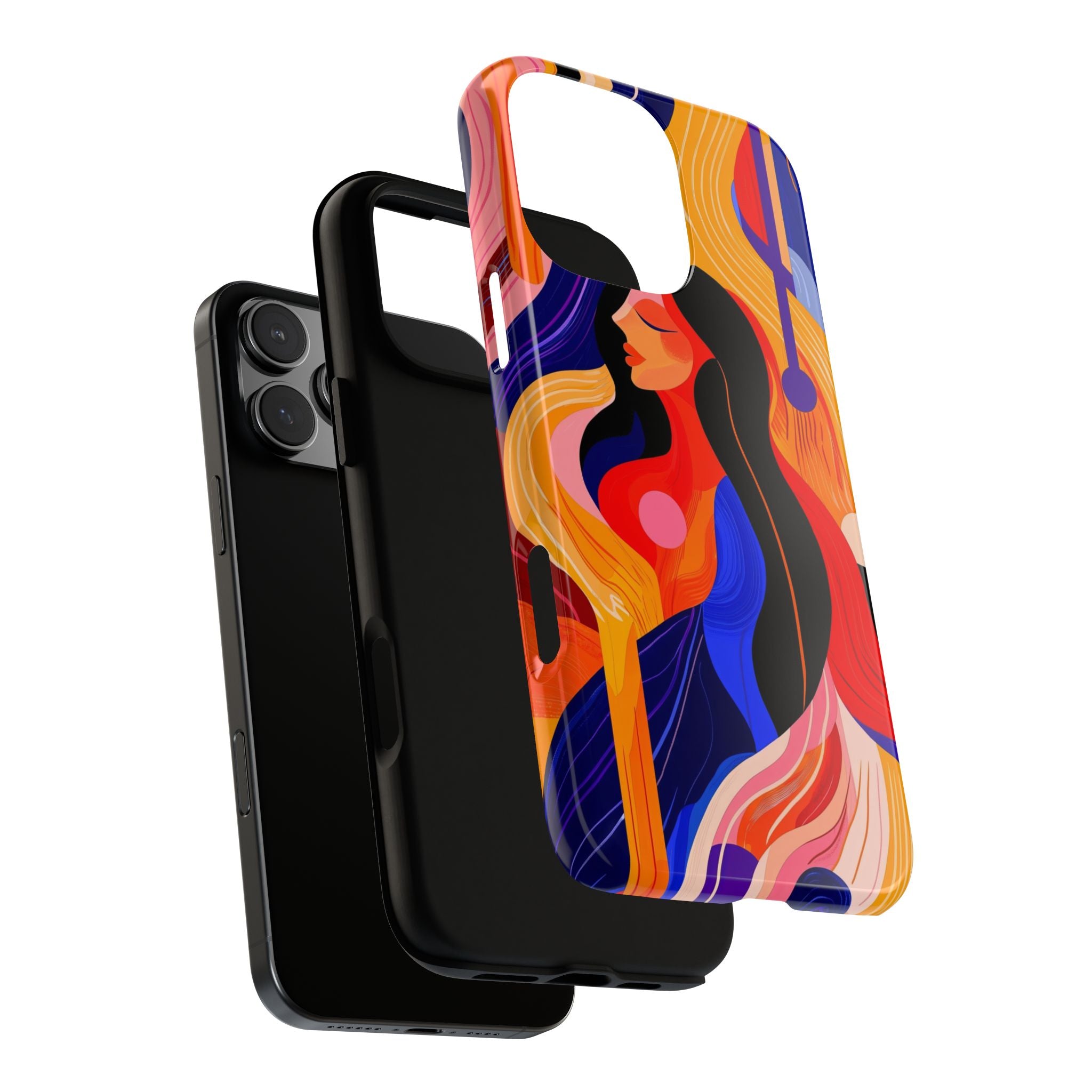 Abstract Colourful Woman iPhone Tough Case | Vibrant Artistic