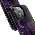 Black Cat Astrology iPhone Case | Zodiac Galaxy iPhone Case