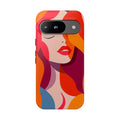 Retro Pop Art Woman Google Pixel Case | Bold Colourful Abstract Portrait