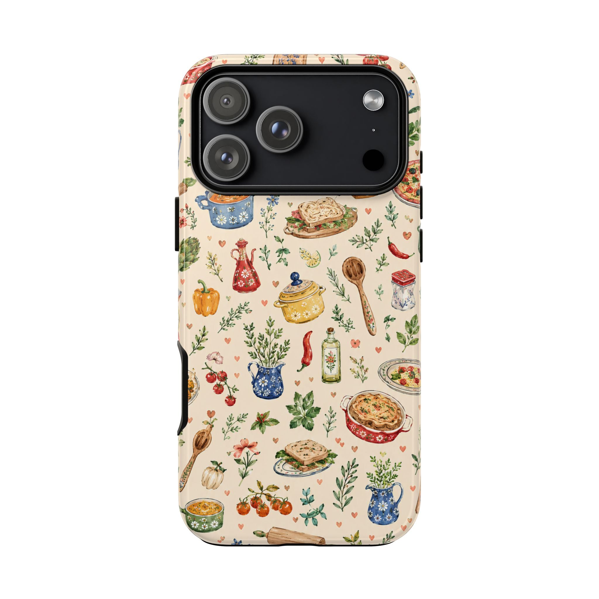 Kitchen Pattern iPhone Case | Vintage Cooking Recipe Phone Cover