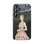 Art Nouveau Starry Night Samsung Galaxy Phone Case | Elegant Woman Illustration Tough Case